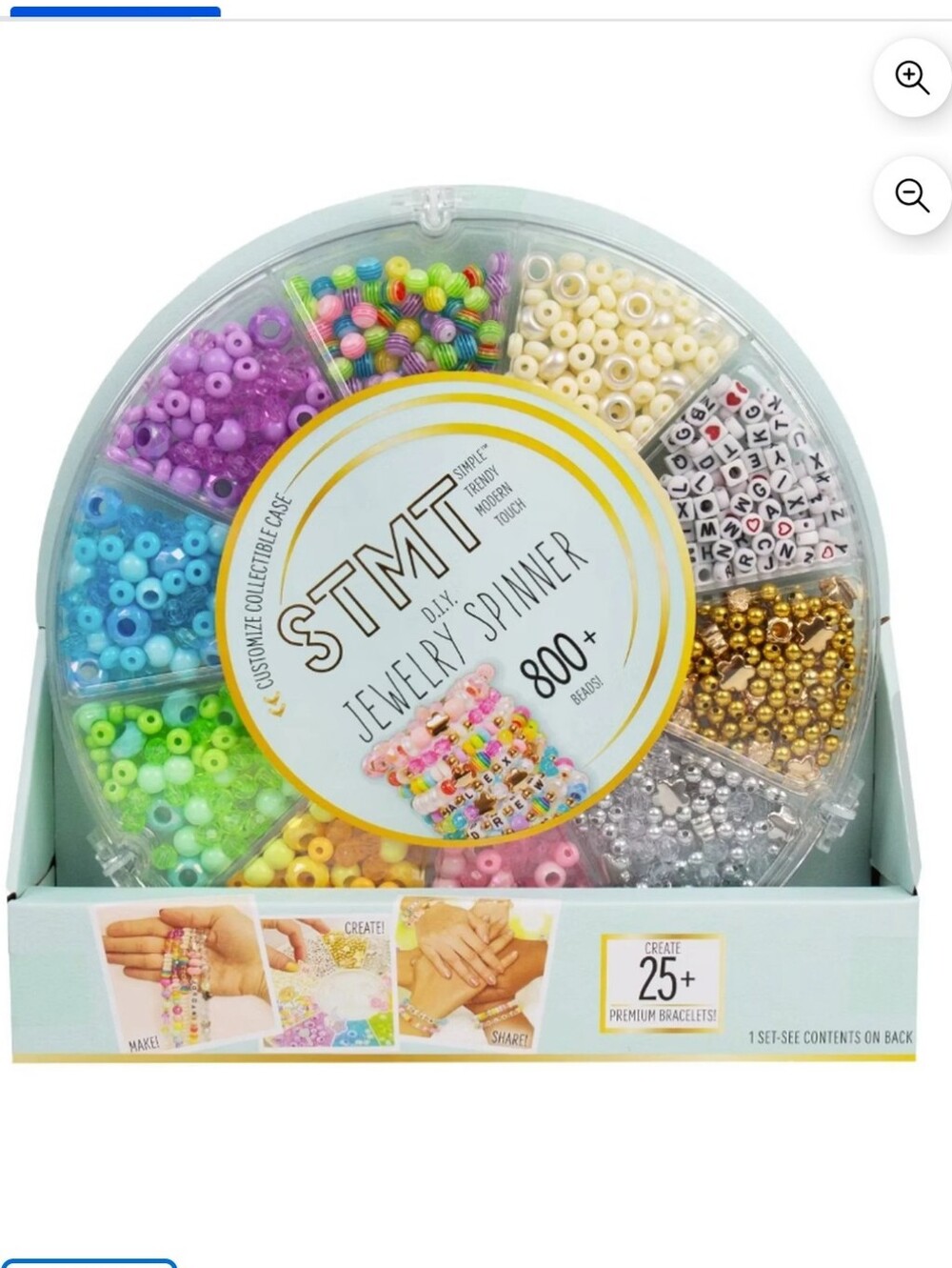 STMT Kids DIY Jewelry Spinner Kit - Multicolor Beads. New & Sealed.